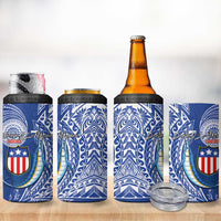 American Samoa Flag Day 4 in 1 Can Cooler Tumbler Fautasi Race Fagatogo-Iseula O Le Moana Sailfish Tribal Style LT03 - Polynesian Pride