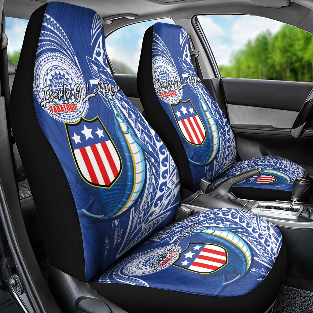 American Samoa Flag Day Car Seat Cover Fautasi Race Fagatogo-Iseula O Le Moana Sailfish Tribal Style