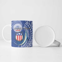 American Samoa Flag Day Ceramic Mug Fautasi Race Fagatogo-Iseula O Le Moana Sailfish Tribal Style