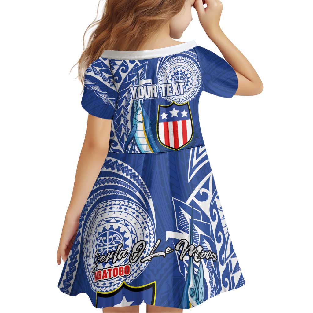 Personalised American Samoa Flag Day Family Matching Mermaid Dress and Hawaiian Shirt Fautasi Race Fagatogo-Iseula O Le Moana Sailfish Tribal Style