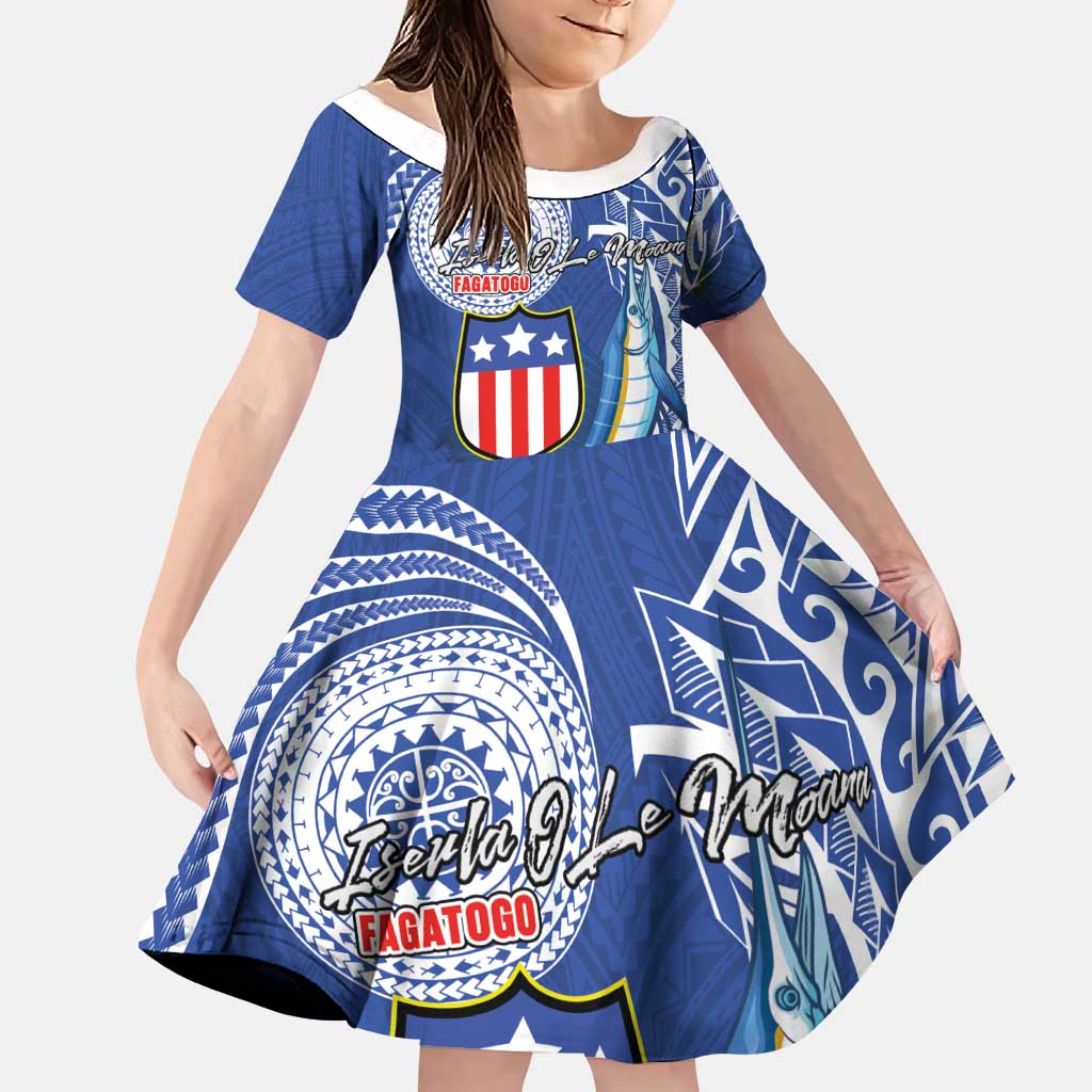 Personalised American Samoa Flag Day Family Matching Puletasi and Hawaiian Shirt Fautasi Race Fagatogo-Iseula O Le Moana Sailfish Tribal Style