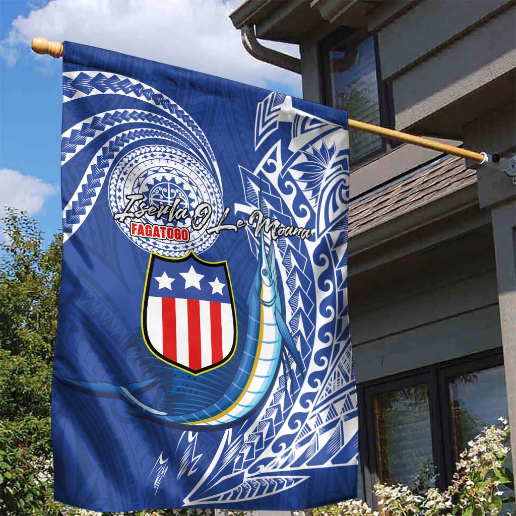 American Samoa Flag Day Garden Flag Fautasi Race Fagatogo-Iseula O Le Moana Sailfish Tribal Style