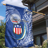 American Samoa Flag Day Garden Flag Fautasi Race Fagatogo-Iseula O Le Moana Sailfish Tribal Style