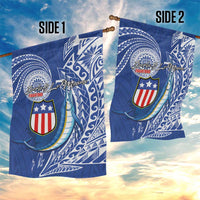 American Samoa Flag Day Garden Flag Fautasi Race Fagatogo-Iseula O Le Moana Sailfish Tribal Style