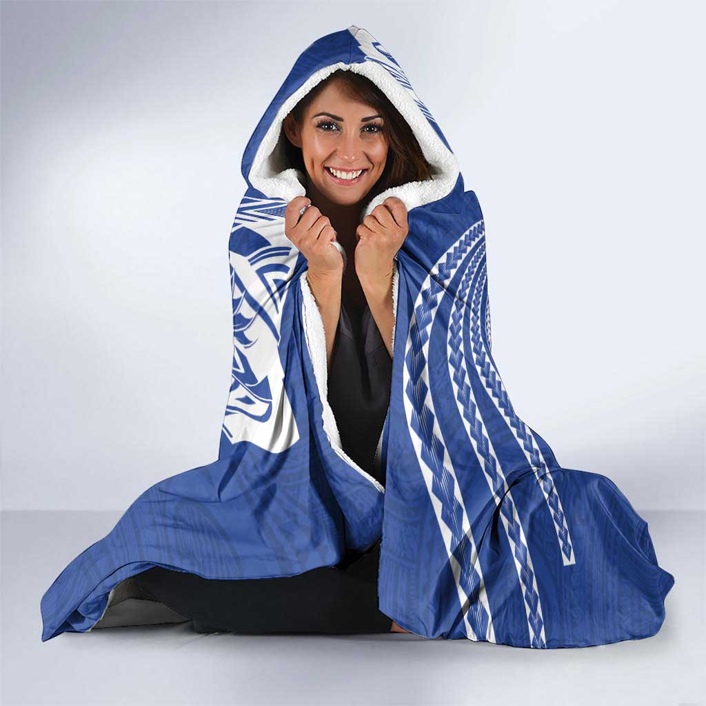 American Samoa Flag Day Hooded Blanket Fautasi Race Fagatogo-Iseula O Le Moana Sailfish Tribal Style