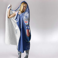 American Samoa Flag Day Hooded Blanket Fautasi Race Fagatogo-Iseula O Le Moana Sailfish Tribal Style