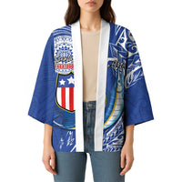 Personalised American Samoa Flag Day Kimono Fautasi Race Fagatogo-Iseula O Le Moana Sailfish Tribal Style