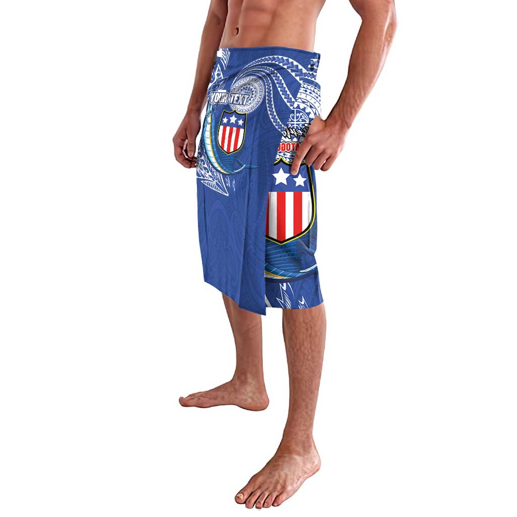 Personalised American Samoa Flag Day Lavalava Fautasi Race Fagatogo-Iseula O Le Moana Sailfish Tribal Style