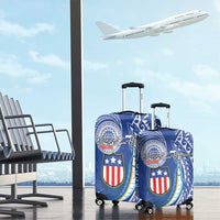 American Samoa Flag Day Luggage Cover Fautasi Race Fagatogo-Iseula O Le Moana Sailfish Tribal Style