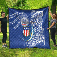 American Samoa Flag Day Quilt Fautasi Race Fagatogo-Iseula O Le Moana Sailfish Tribal Style