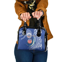 American Samoa Flag Day Shoulder Handbag Fautasi Race Fagatogo-Iseula O Le Moana Sailfish Tribal Style