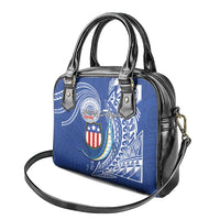 American Samoa Flag Day Shoulder Handbag Fautasi Race Fagatogo-Iseula O Le Moana Sailfish Tribal Style