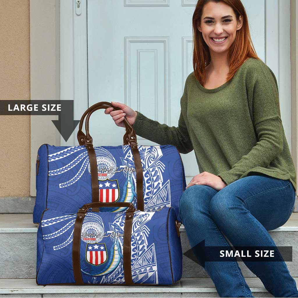 American Samoa Flag Day Travel Bag Fautasi Race Fagatogo-Iseula O Le Moana Sailfish Tribal Style