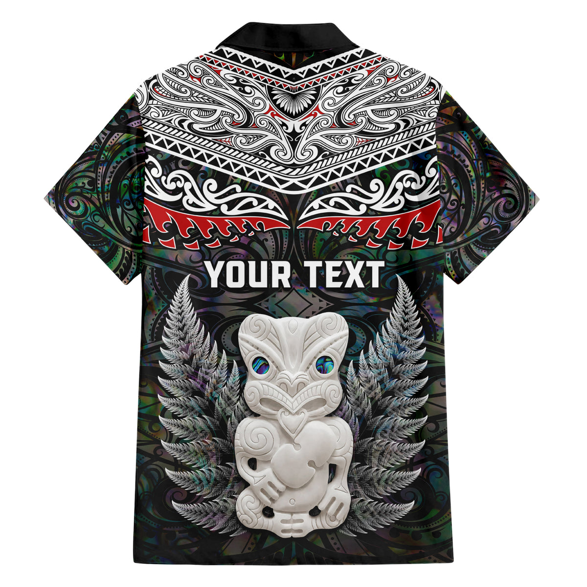 New Zealand Hei Tiki Family Matching Short Sleeve Bodycon Dress and Hawaiian Shirt Maori Green Papua Shell Pattern LT03 - Polynesian Pride