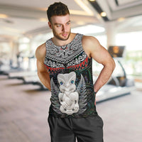 New Zealand Hei Tiki Men Tank Top Maori Green Papua Shell Pattern LT03 Green - Polynesian Pride