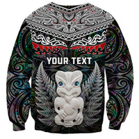 New Zealand Hei Tiki Sweatshirt Maori Green Papua Shell Pattern LT03 - Polynesian Pride