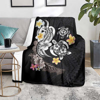 Hawaiian Tropical Plumeria Turtles Blanket Polynesian Art Tattoo