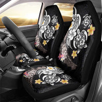 Hawaiian Tropical Plumeria Turtles Car Seat Cover Polynesian Art Tattoo