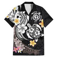 Hawaiian Tropical Plumeria Turtles Family Matching Mermaid Dress and Hawaiian Shirt Polynesian Art Tattoo