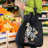 Hawaiian Tropical Plumeria Turtles Grocery Bag Polynesian Art Tattoo