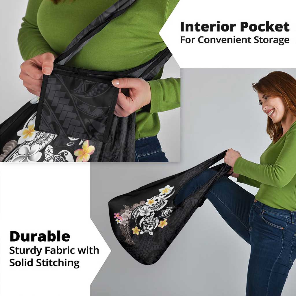 Hawaiian Tropical Plumeria Turtles Grocery Bag Polynesian Art Tattoo