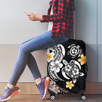 Hawaiian Tropical Plumeria Turtles Luggage Cover Polynesian Art Tattoo