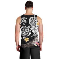 Hawaiian Tropical Plumeria Turtles Men Tank Top Polynesian Art Tattoo