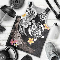 Hawaiian Tropical Plumeria Turtles Men Tank Top Polynesian Art Tattoo