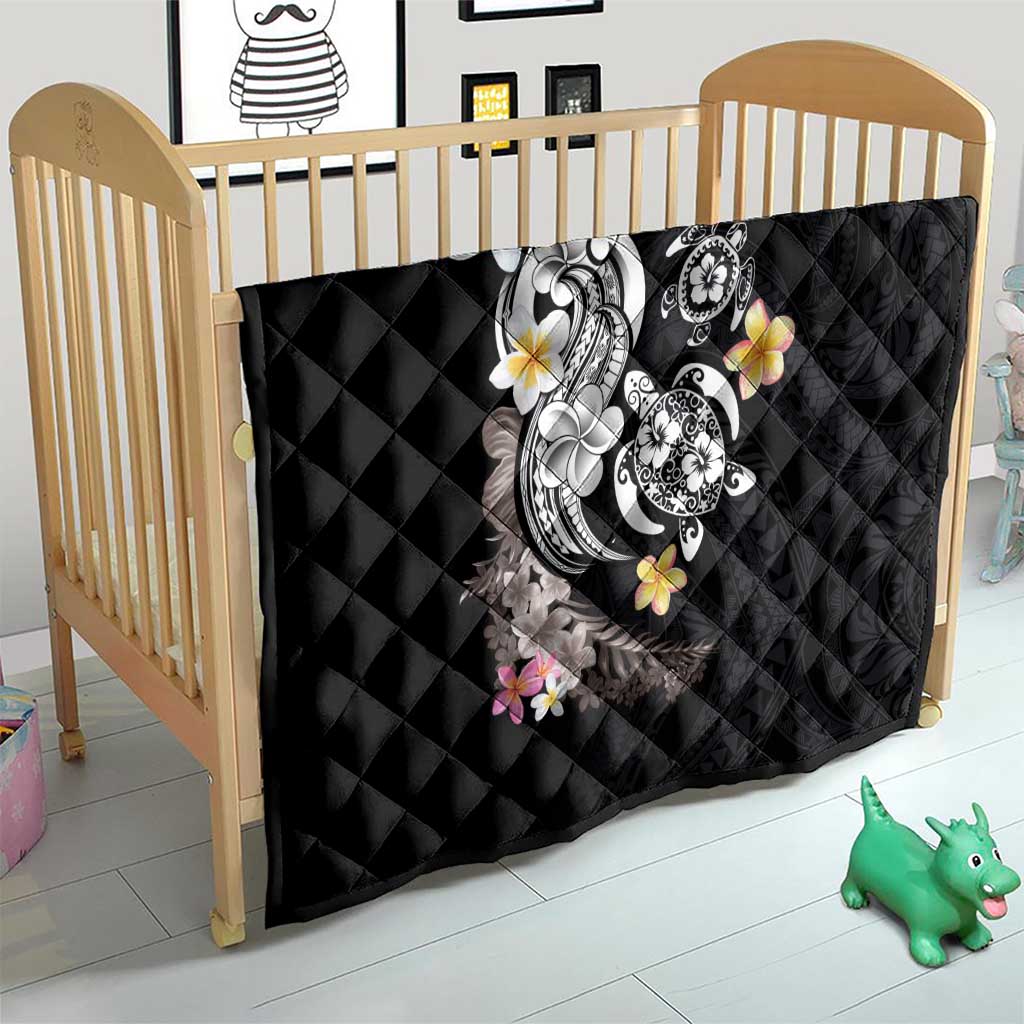 Hawaiian Tropical Plumeria Turtles Quilt Polynesian Art Tattoo