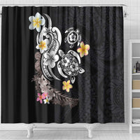 Hawaiian Tropical Plumeria Turtles Shower Curtain Polynesian Art Tattoo
