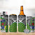 Cook Islands Independence Day 4 in 1 Can Cooler Tumbler National Flag and Emblem with Tatau Tattoo