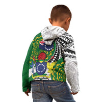 Cook Islands Independence Day Kid Hoodie National Flag and Emblem with Tatau Tattoo
