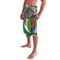 Cook Islands Independence Day Lavalava National Flag and Emblem with Tatau Tattoo