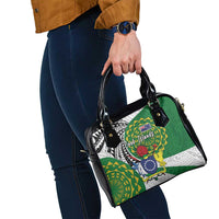 Cook Islands Independence Day Shoulder Handbag National Flag and Emblem with Tatau Tattoo