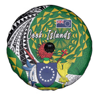 Cook Islands Independence Day Spare Tire Cover National Flag and Emblem with Tatau Tattoo