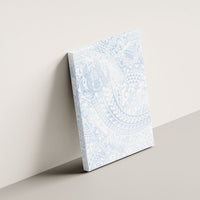 Hawaiian Turtles and Leis Canvas Wall Art Tribal Kakau Pattern Airy White Blue Cloud Vibe LT03 - Polynesian Pride
