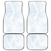 Hawaiian Turtles and Leis Car Mats Tribal Kakau Pattern Airy White Blue Cloud Vibe LT03 - Polynesian Pride