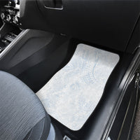 Hawaiian Turtles and Leis Car Mats Tribal Kakau Pattern Airy White Blue Cloud Vibe LT03 - Polynesian Pride