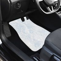 Hawaiian Turtles and Leis Car Mats Tribal Kakau Pattern Airy White Blue Cloud Vibe LT03 - Polynesian Pride
