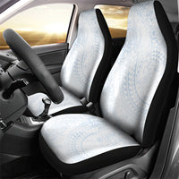 Hawaiian Turtles and Leis Car Seat Cover Tribal Kakau Pattern Airy White Blue Cloud Vibe LT03 - Polynesian Pride
