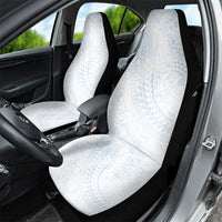 Hawaiian Turtles and Leis Car Seat Cover Tribal Kakau Pattern Airy White Blue Cloud Vibe LT03 - Polynesian Pride