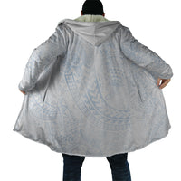 Hawaiian Turtles and Leis Cloak Tribal Kakau Pattern Airy White Blue Cloud Vibe LT03 - Polynesian Pride