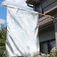 Hawaiian Turtles and Leis Garden Flag Tribal Kakau Pattern Airy White Blue Cloud Vibe LT03 - Polynesian Pride