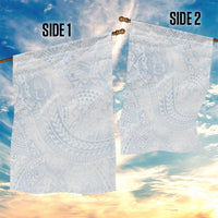 Hawaiian Turtles and Leis Garden Flag Tribal Kakau Pattern Airy White Blue Cloud Vibe LT03 - Polynesian Pride