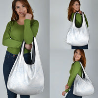 Hawaiian Turtles and Leis Grocery Bag Tribal Kakau Pattern Airy White Blue Cloud Vibe LT03 - Polynesian Pride