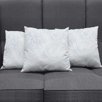 Hawaiian Turtles and Leis Pillow Cover Tribal Kakau Pattern Airy White Blue Cloud Vibe LT03 - Polynesian Pride