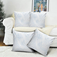 Hawaiian Turtles and Leis Pillow Cover Tribal Kakau Pattern Airy White Blue Cloud Vibe LT03 - Polynesian Pride