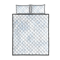 Hawaiian Turtles and Leis Quilt Bed Set Tribal Kakau Pattern Airy White Blue Cloud Vibe LT03 - Polynesian Pride