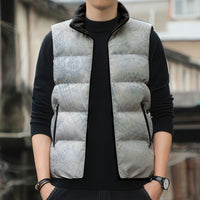 Hawaiian Turtles and Leis Sleeveless Puffer Jacket Tribal Kakau Pattern Airy White Blue Cloud Vibe LT03 - Polynesian Pride