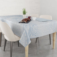Hawaiian Turtles and Leis Tablecloth Tribal Kakau Pattern Airy White Blue Cloud Vibe LT03 - Polynesian Pride